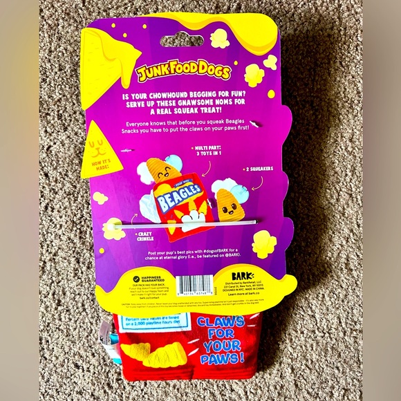 Bark Corn Chips Beagle Snacks Dog Toy - Picture 2 of 2